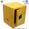 4-gallon Flammable Chemical Storage Cabinets Yellow Powder Coated For Bench Top