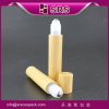 bamboo cosmetic packaging 15ml plastic roller bottle bamboo container 1/2oz bamboo bottle