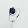 Prong Setting spinel ring deepl blue gemstone supplier