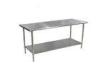 Restaurant / Hotel Commercial Stainless Steel Kitchen Work Table 2 Tier