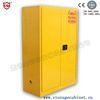 Yellow Drum Flammable Storage Cabinet With Galvanized Steel Shelving