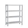 Commercial Polished 4 Tier Stainless Steel Shelving Units for Kitchen