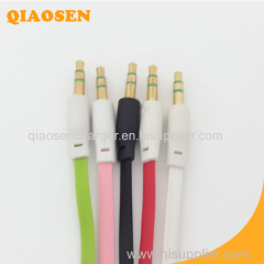 Mini thin flexible video 3.5mm jack to jack audio cable