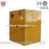 Customized Metal Chemical Storage Cabinet Paint Yellow With Leak-Proof Sump & Dual Vents