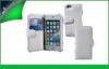 Stylish White Iphone 5 Protective Flip PU Leather Case With Stand / Card Slot