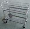 Supermarket 4 Wheel Steel Mesh Cage Store Metal Mesh Baskets Collapsible