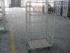 Industrial Four Wheel Steel Rolling Carts Logistics Foldable Storage Steel Trolley