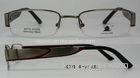 Rectangular Narrow Metal Optical Spectacles Frames For Men With Round Face , Lightweight