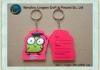 Multicolor OEM 2D soft PVC keychain with coin holder / Rubber key ring