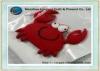 Decorated crab shaped soft PVC keychain/rubber keychain with OEM customized design