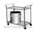 Kitchen Leftover Stainless Steel Serving Trolley / Collected Cart CE ROHS