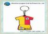 Sport t-shirt shaped soft PVC keychain as gift for students / Soccer fans
