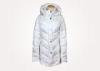 Windproof White Womens Long Down Coat , Size 36 / 38 / 40 / 42 / 44