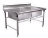 Kitchen Double Bowl Industrial Stainless Steel Sinks For Restaurant / Hotel