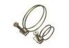 Yellow - zinc Plated Screw Hose Clamps With 2.2mm Diameter / Wires 80-85mm