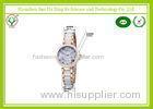 Classic Japan Movement Quartz Female Watches , White Print Band Lady Wristwatch