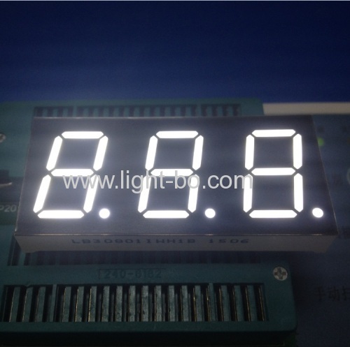Ultra blue 7 segment led display common anode triple digit 0.8" for instrument panel