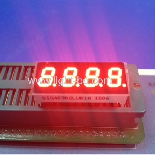 Ultra red 0.3" 4 digit 7 segment led display common cathode for Temperature indicator