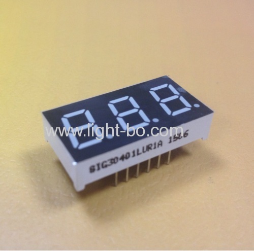 Ultra Red 0.4  3 digit segment led display common cathode for Instrument Panel