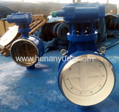 DN350 butt welding butterfly valve with ring