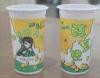 Slender Disposable Plastic Cups White For Beverage / Height 10.3cm