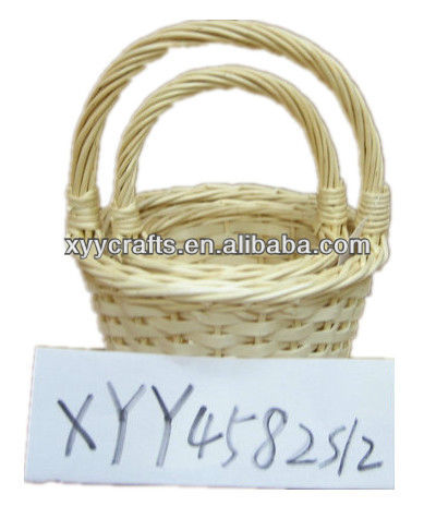 1pc yellow mini wicker gift basket factory supplier
