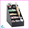 Perspex High Quality 5 Tire Coffee Cup and Condiment Organizer