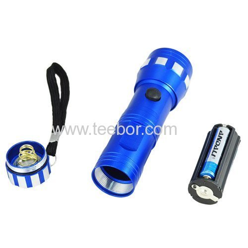 de best goods Stainless High Light 14LED Lamp/Hand Torch Flashlight -Blue,Red, Bleck