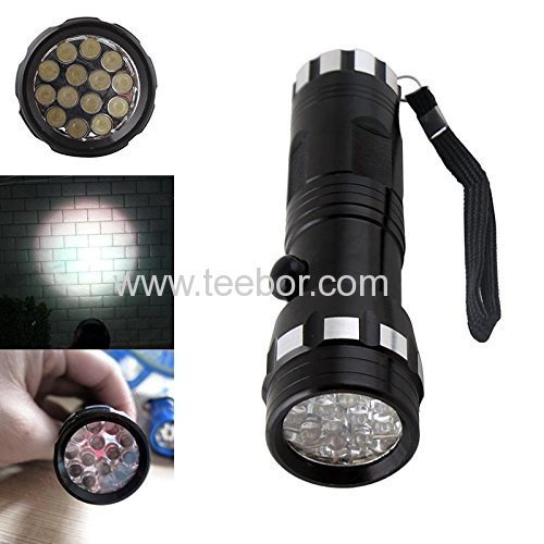 de best goods Stainless High Light 14LED Lamp/Hand Torch Flashlight -Blue,Red, Bleck