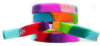 segmented and swirled silicone wristbands