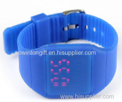 silicone led touch watch