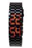 metal lava led watch