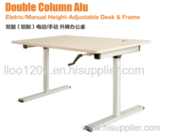 Sit To Stand Desk Double Column Alu