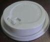 90mm Disposable PS Plastic Cup Lids White Eco Friendly For Coffee