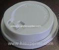 90mm Disposable PS Plastic Cup Lids White Eco Friendly For Coffee