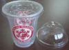 98mm Plastic Disposable Clear Cup Lids For Milk , PET Flat Shape