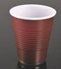 Brown Disposable Plastic Cups Double Color For Water 220ml 7oz PET