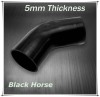 Black 0.37&quot; 3/8&quot; 9.5mm 45 Degree Elbow Silicone Hose Pipe Turbo Intake