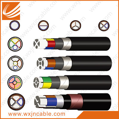 0.6/1KV VLV22-Aluminium Conductor PVC Insulated Steel Tape Armoured PVC Sheathed Power Cable