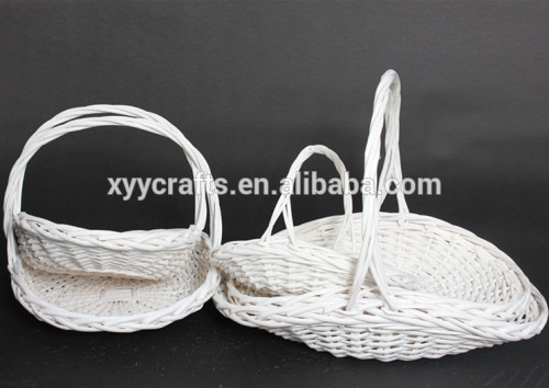 Artificial fruit wicker willow basket with handle