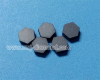 Self supported hexagonal diamond wire drawing die blanks