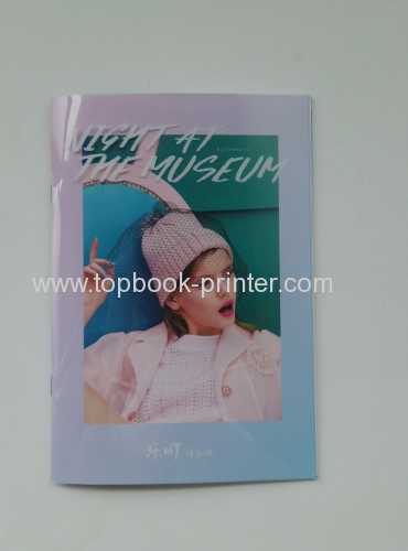 Soft cover bound book with transparent PVC dust jacket printing on demands