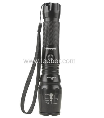 UltraFire Adjustable Focus 1600 lumens 5 Mode CREE XML XM-L T6 LED Aluminum Flashlight Torch Light