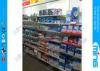 Light Duty Metal Supermarket Display Shelves Powder Finish , Single Sided Retail Shelves