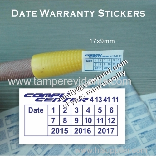 Custom self destruct warranty screw labels for computers or laptps or cellphone fix warranty repair use