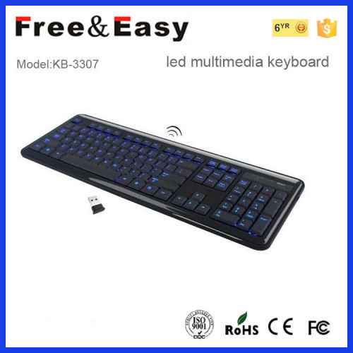 KB3307 led wireless qwerty keyboard
