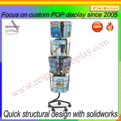 2015 wholesale custom new product rotating metal display stand display rack