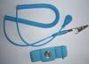 ESD Wrist Strap , PU 2.4M Clean Room ESD Blue Wrist Strap with Copper Button