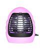 Pink Indoor Bug Zapper Lamp , Electronic Insect Killer With Suction Fan