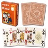 Modiano Italian Poker Game Playing Cards - brown Poker 4 Jumbo Index|Single Card Deck -